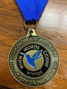 Winner Medal for When Words Count Recognizing Excellence in Discovered New Authors